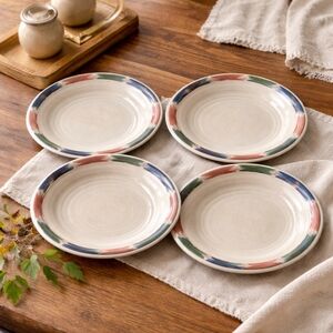 Noritake Warm Sands Salad Plates Set of 4 #8472 Discontinued Stoneware